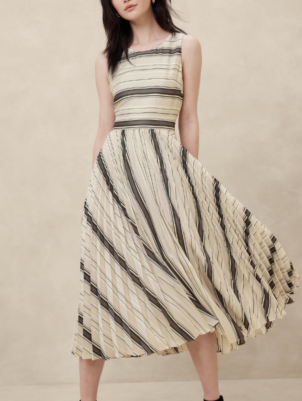 Banana Republic Silky Cut-out Back Midi Dress